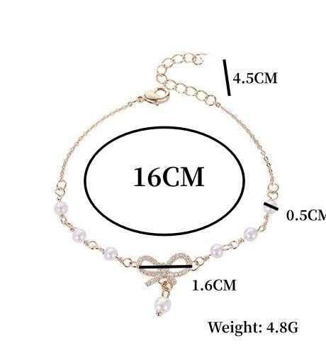 Butterfly Bracelet Woman Layered Girl Bracelets Tassel Clavicle Chain Lady Party European Zinc Alloy Collares Tous Woman
