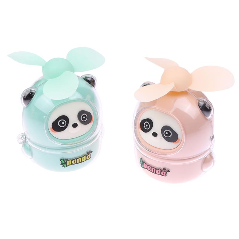 Sevimli Panda Mini El Vantilatörü Soğutucu Taşınabilir Çizgi Film El Tipi USB Şarj Edilebilir Vantilatör Öğrenci Ofis Dış Mekan Yaz