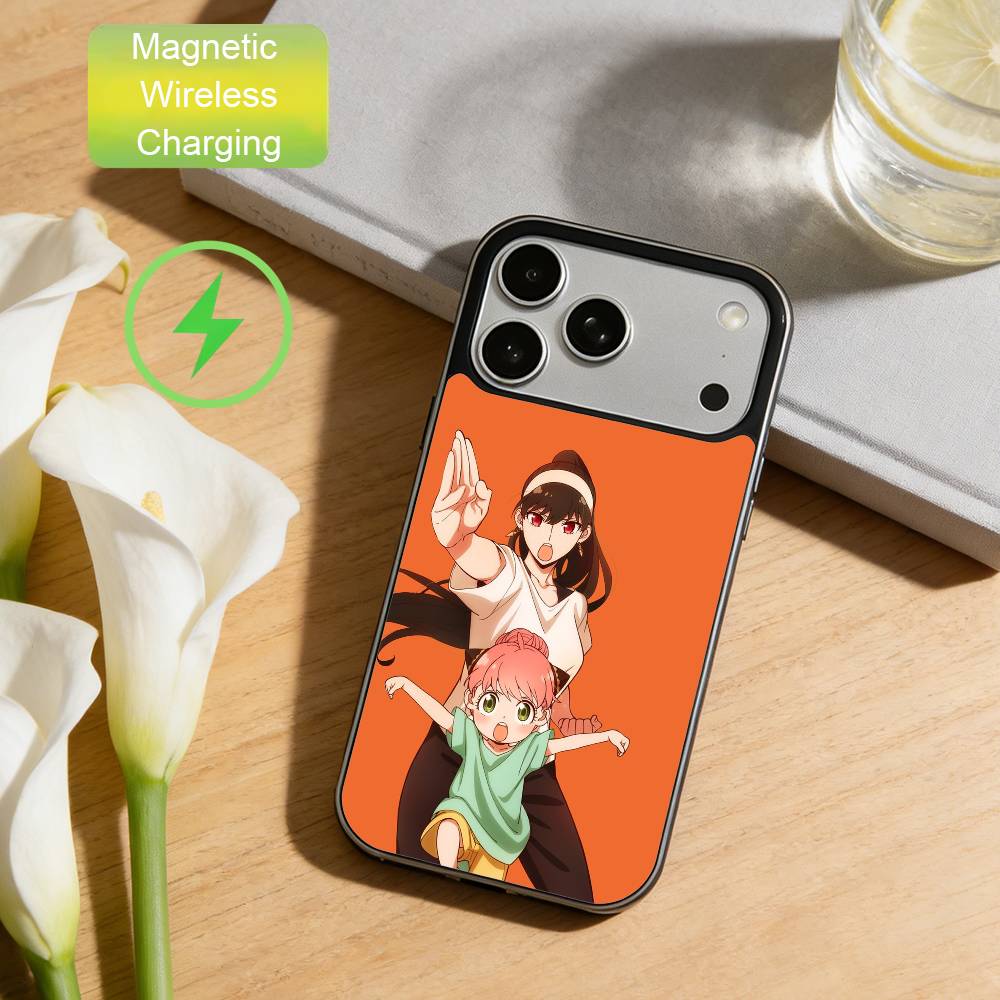 

C-Cute Anya Chibi Style Phone Case For iPhone17,16,15,14,13,12,Wireless charging protective case soft cover iPhone16PROMAX