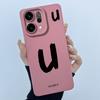 For OPPO Reno14 Pro 5G Cover Case Lucky Initial Letter Couple Silicone Soft Matte Phone Bumper for Oppo Reno 14 Pro 5G Casing