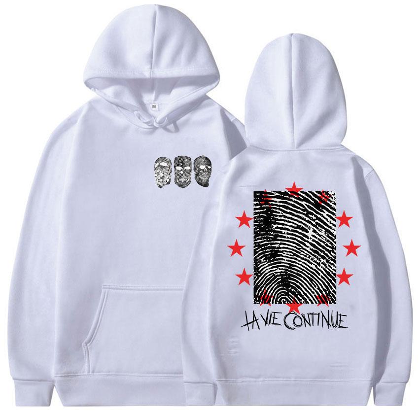 

Rapper La Vie Continue Maes Tour Album Hoody Mens Clothing Gothic Long Sleeve Sweatshirt Fashion Fleece Hoodie 3XL