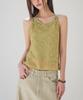 Leondeondada Floral Lace Layered Tank Top, Olive