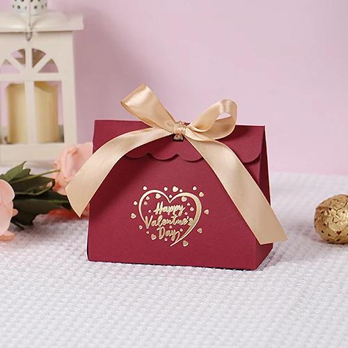 Valentine Treat Box Paper Valentines Candy Boxes Decorative Heart Gilding Boxes For Valentine's Day Party Favors