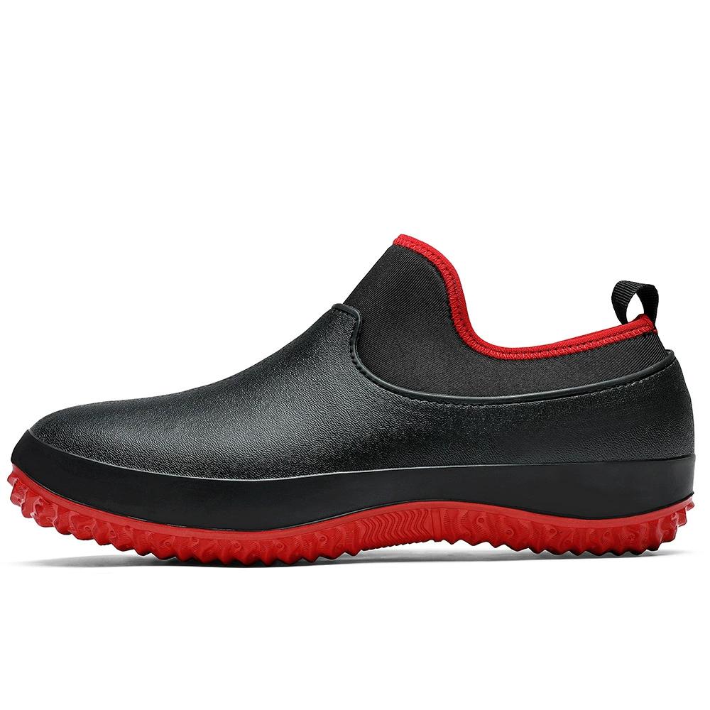 Fashion Unisex Men Rain Boots Waterproof Chef Shoes Non-Slip Men Water Shoes Outdoor Flat Rain Shoes Kitchen Work Women Shoe Plus Size49