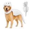 NEW Dinosaur Skeleton Glow in Dark Cat Costume, 25-120cm Dog Hood Outfit Pet Clothes for Halloween Cosplay with/without Glowing