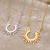 Jewelry Simple Sunflower 18K Stainless Steel Women's Short Necklace Stainless Steel Jewelry