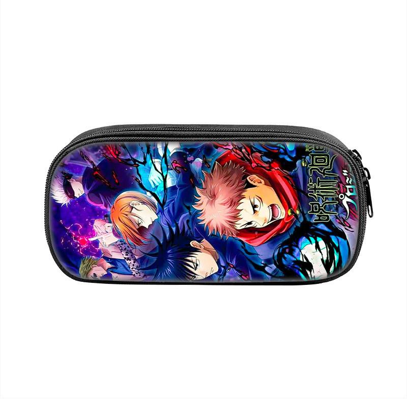 Jujutsu Kaisen Anime Character Print Student Single Layer Stationery Storage Bag For Students And Teenagers