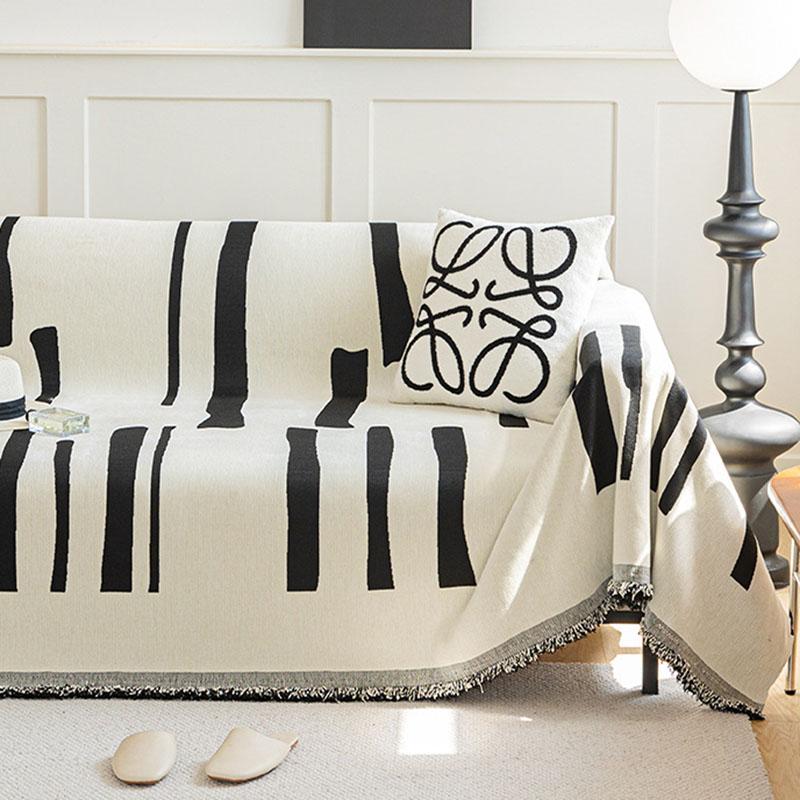 Ins Style Printed Sofa Towel with Tassels 1 Pc High-End Soft Double Face Usable Sofa Cover All-Inclusive Dust-Proof Couch Covers