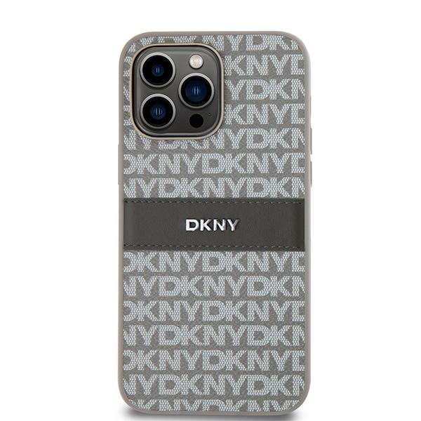 Dkny Dkhcp14Lprthsle Iphone 14 Pro6.1 Beżowy/Beige Hardcase Leather Mono Stripe & Metal Logo