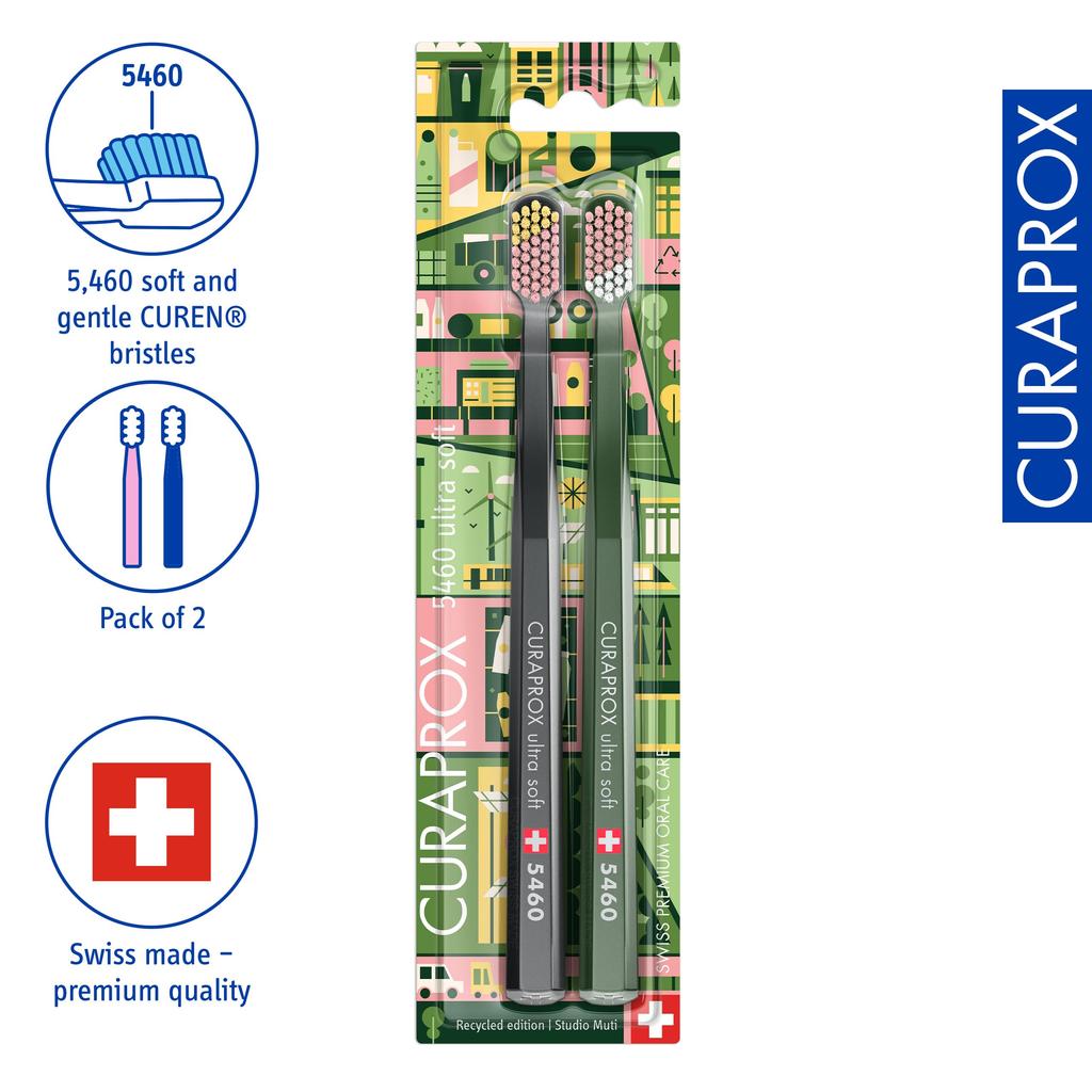 Curaprox CS5460 Toothbrush, Recycled v2, Set of 2