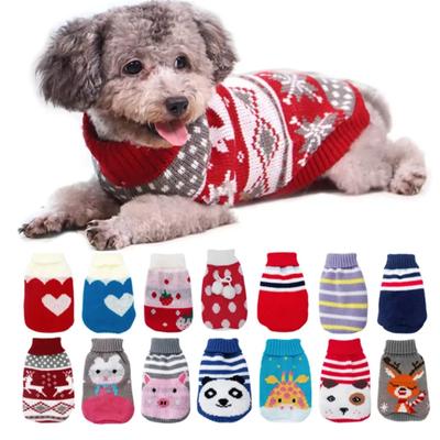 Küçük Köpekler İçin Sıcak Köpek Giysileri Montlar Ceketler Köpekler İçin Kış Giysileri Kediler Giyim Chihuahua Karikatür Evcil Hayvan Kazak Kostüm Giysileri