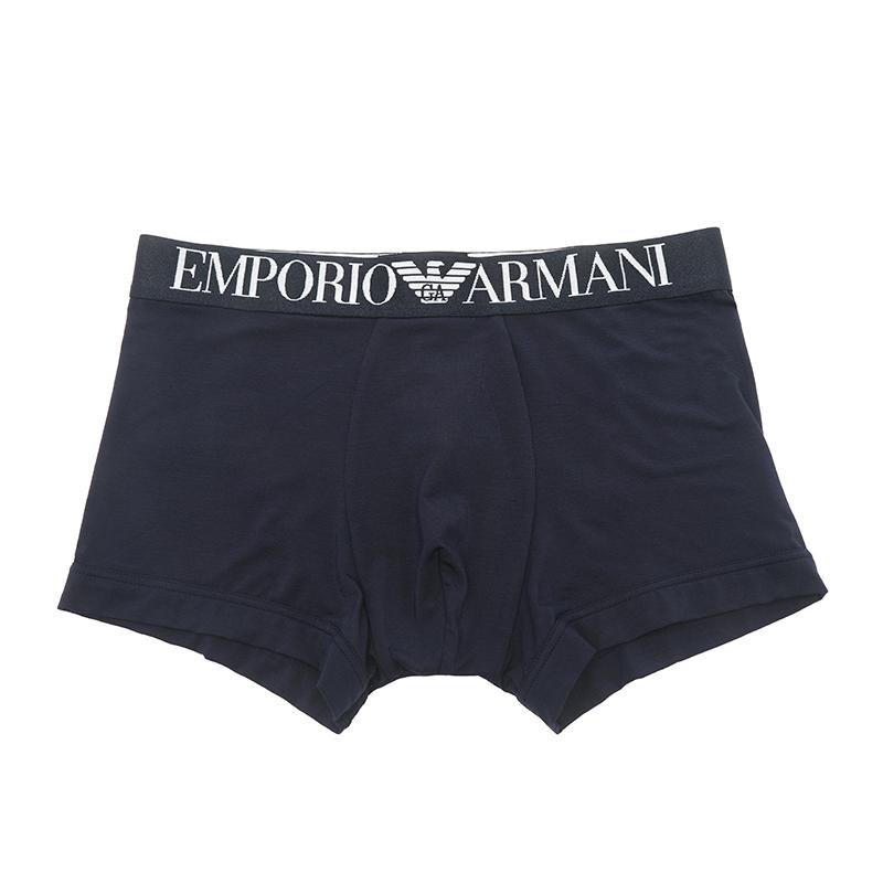Emporio Armani SS23 Мужские боксеры с жаккардовым поясом с буквами Низ Темно-синий 111389-3R511-00135 M