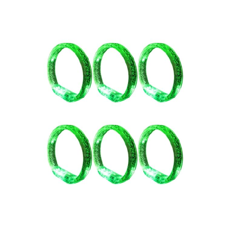 6pcs Colorful Light Up Party Glowing Bracelets Stylish Plastic LED Wristbands Birthday Party Wrist Bands Ornament