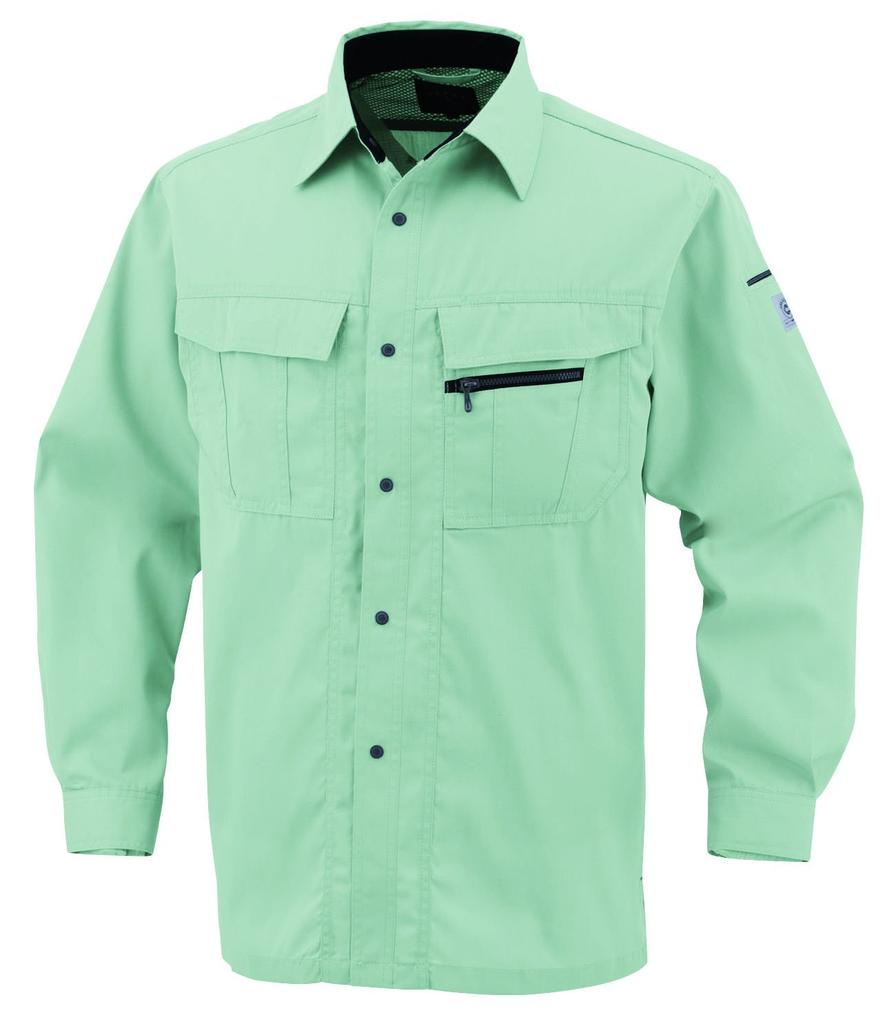 [COCOS Nobuoka] A-4458 Long Sleeve Shirt, Fresco Green, EL