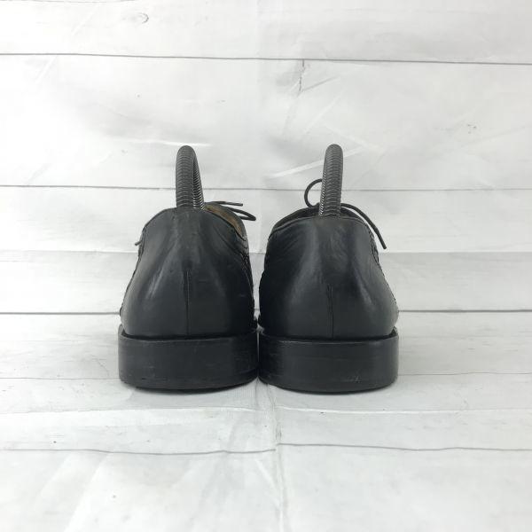Jan Baran Leather Plain Toe Shoes [Italy/25.5/Black/Intrecciato](USED)