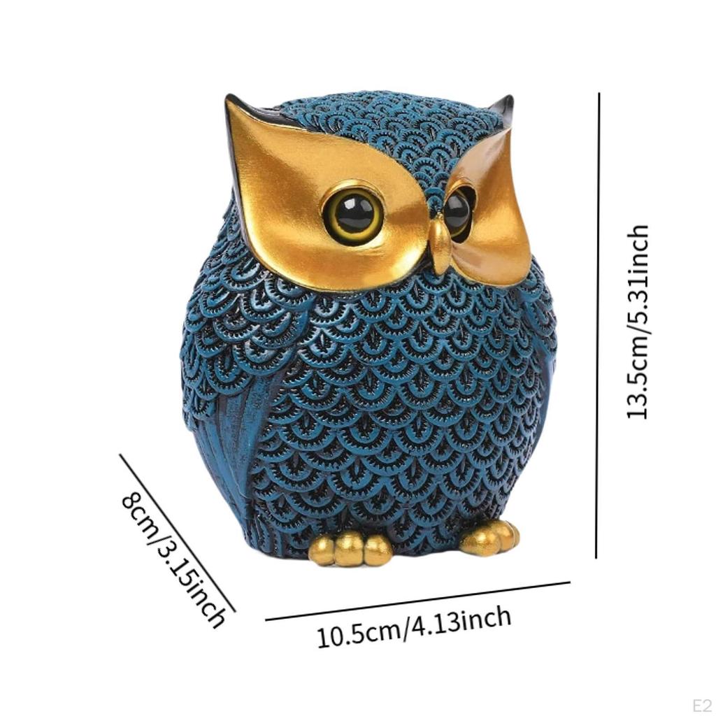 Owl Statue Animal Sculpture Compact Modern Shelf Decor Versatile Accents Figurine for Office