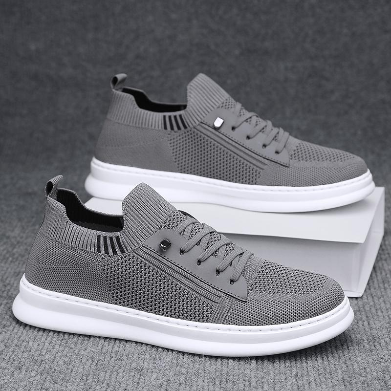

Fashion Men s Sneakers Breathable Casual Lazy Shoes New Mesh Outdoor Platform Walking Lightweight Tennis Summer Board Shoes 39-44 44 серый