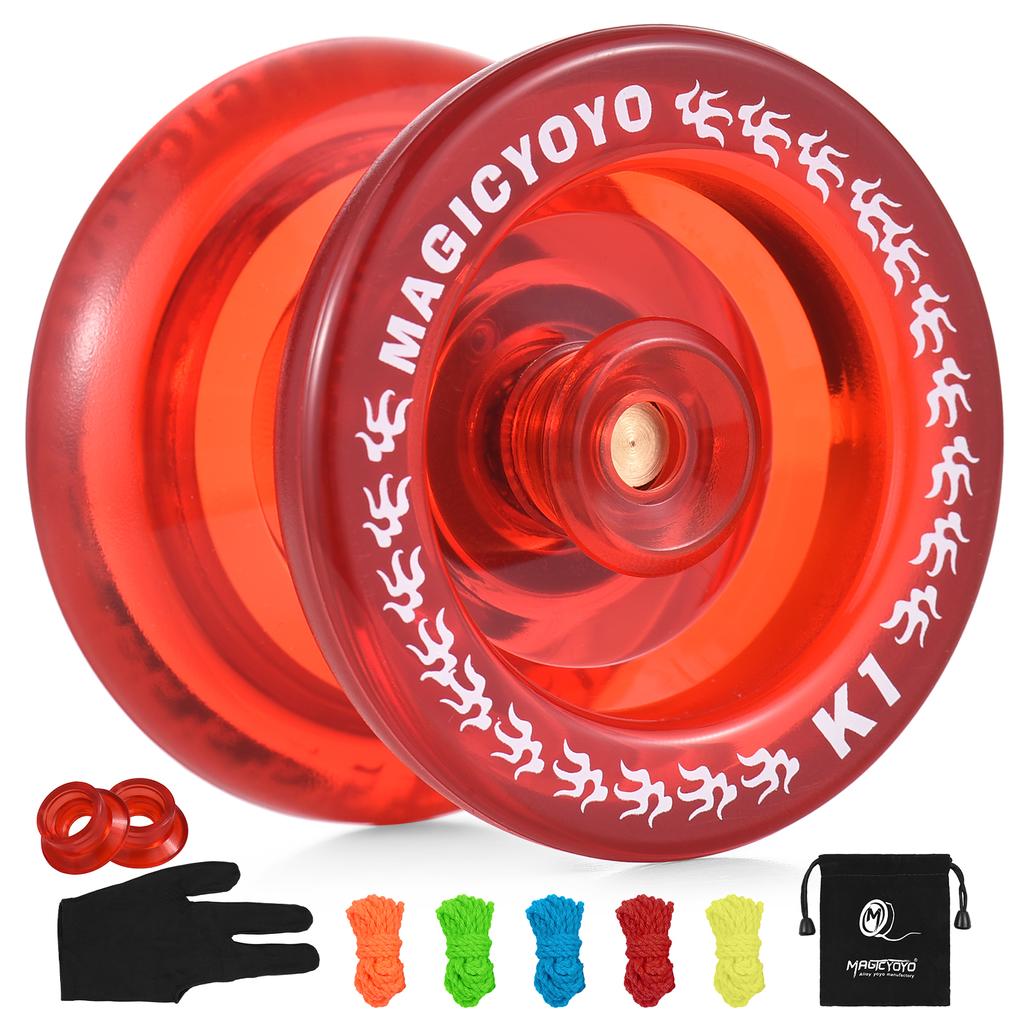 Unresponsive Yoyo for Kids Yo-Yo Ball with 5 Replacement Strings Glove Storage Pouch