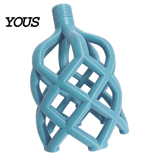 Durable Shower Head Head, 3D Printed Hollow Woven Rainfall Sprayer, Clog-Free Detachable Easy Clean Installation Bathroom Accessory