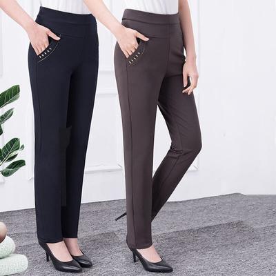 Spring Autumn Women's Trousers Sweatpants Thin Elastic Pencil Trousers with High Waist Women's Trousers