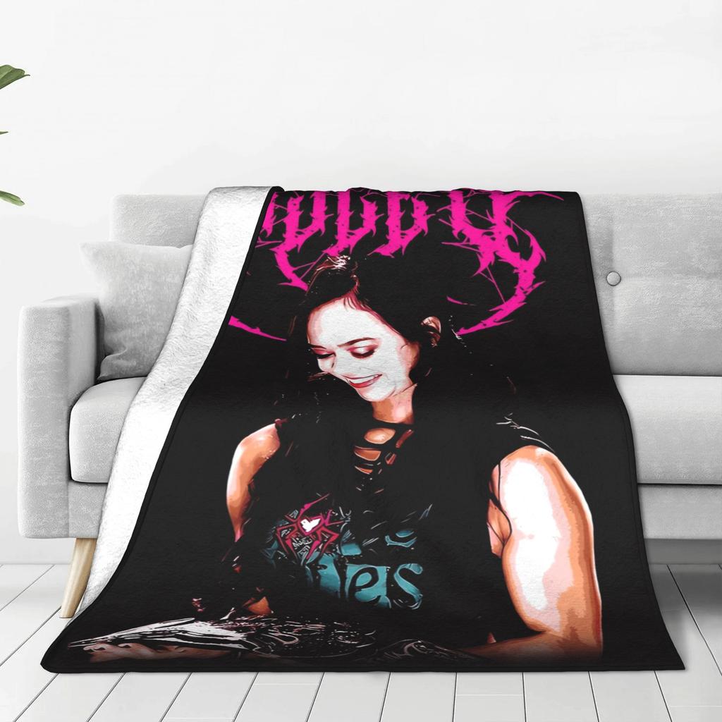 AJ Lee Wrestling Divas Bedding Throws Flannel Bedspread For Couch Chair Street Trend Sofa Bed Cover
