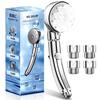 Micro Nano Bubble Shower Head Used In Hot Spring Saves Over Angle Shower High Water Mist Shower Nano Powerful 5 Water Flow Handheld Water Stop Water