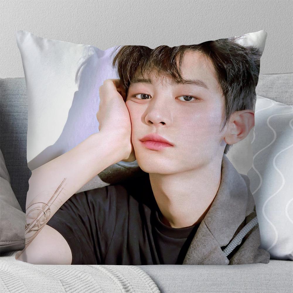 Koreanischer Sänger Star Park Chanyeol Kissenbezug Quadratisches Kissen Schlafzimmer Sofa Freizeit Komfort Kissen Wohnzimmer Heimdekoration 40X40