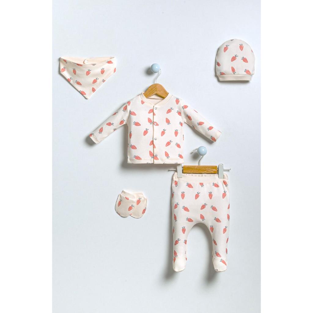 Set de 5 piese Cremă pentru nou-născuți pentru fetiță