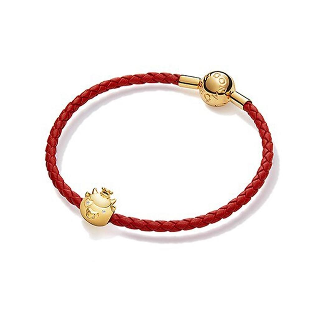Pandora Lucky Rabbit Woven Leather Bracelet Women bracelet ZT2583