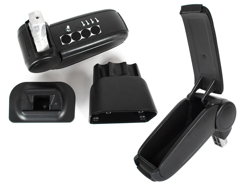 VW Caddy 2003- armrest set BLACK FABRIC + mounting kit