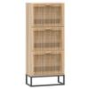 VidaXL Armoire à chaussures 52x25x120 cm bois d'ingénierie, rangement pour chaussures, support à chaussures, 352129