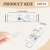 200 Pcs Mini Clothesp Plastic Clear Clips Tiny Photo Clips Multi-Function Small Clothesp for Hanging String Fairy Lights Picture Photo Paper Binder