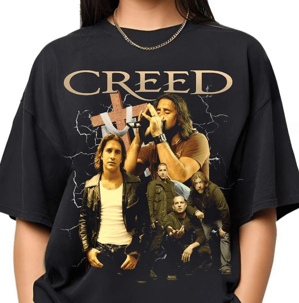 

Vintage Creed Band Shirt Short Sleeve Unisex Black All Size AR281 Unisex T-Shirt XL
