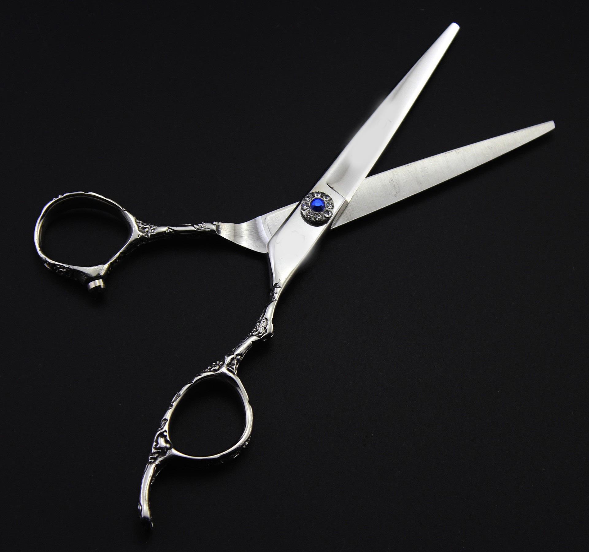 6-Inch Plum Blossom Pattern Hairdressing Scissors & Thinning Shears Straight Scissors