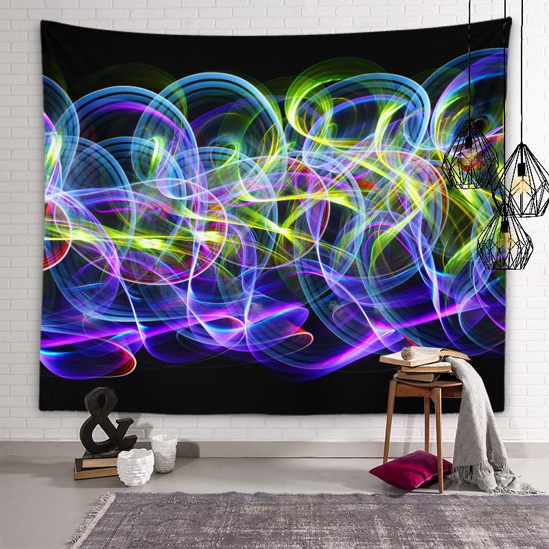 

Психоделическая Геометрия, индивидуальный гобелен, хиппи, гобелен в стиле бохо, настенный художественный декор, гостиная, спальня, домашний декор, гобелен 100X75CM
