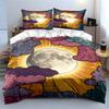 Colorful Moon, Clouds, Rays. Bedding Sets Duvet Cover Sets Duvet Covers Pillowcases(1 * Duvet Cover 2 * Pillowcases Without Duvet Insert)