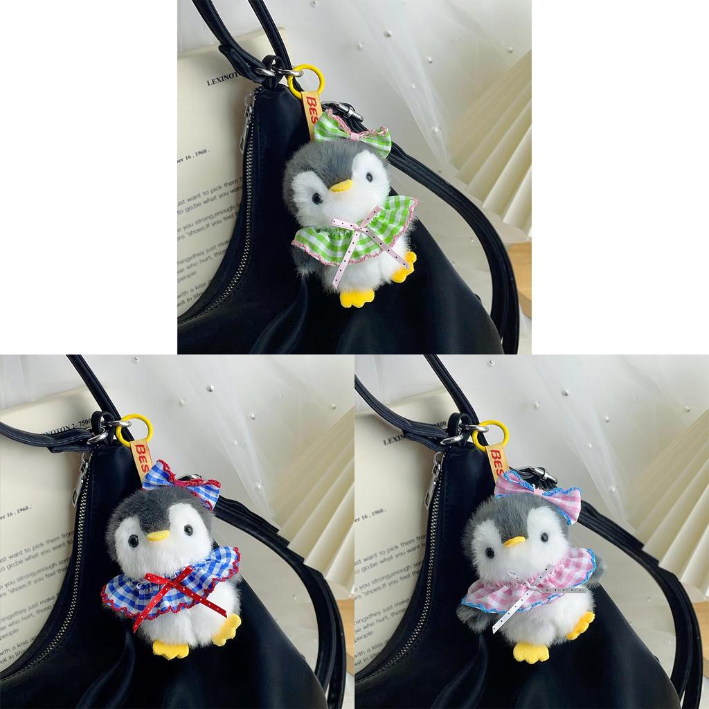 Plush Penguin Keychain With Bowtie For Kids Gift And Bag Decor