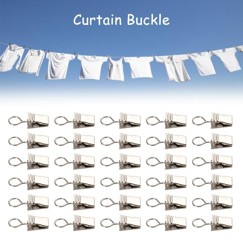Multipurpose Hook Clips Set Of 100,Metal Curtain Clips for Curtain Bathroom Shower Curtains And Outdoor Decorations