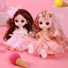 17cm Cartoon Doll Showcase Vinyl Ornament Moveable Joint Long Hair Party Atmospheres Decoration Sitting Kids Toy DIY