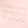 Pink and White Sky Milk Mid-Length Cute Simple European American Style False Nails