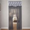 Bead Pendant Lace Embroidered Door Curtain Double Layer Entrance Curtain  Living Room