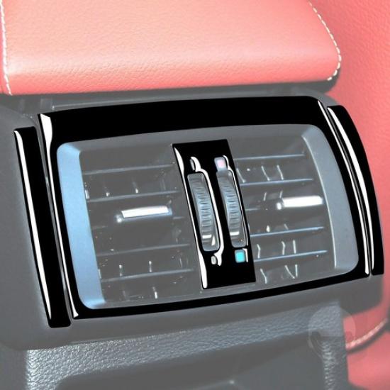 Glossy Piano Black Rear Air Vent Outlet Panel Cover For BMW X3 X4 F25 F26 11-17