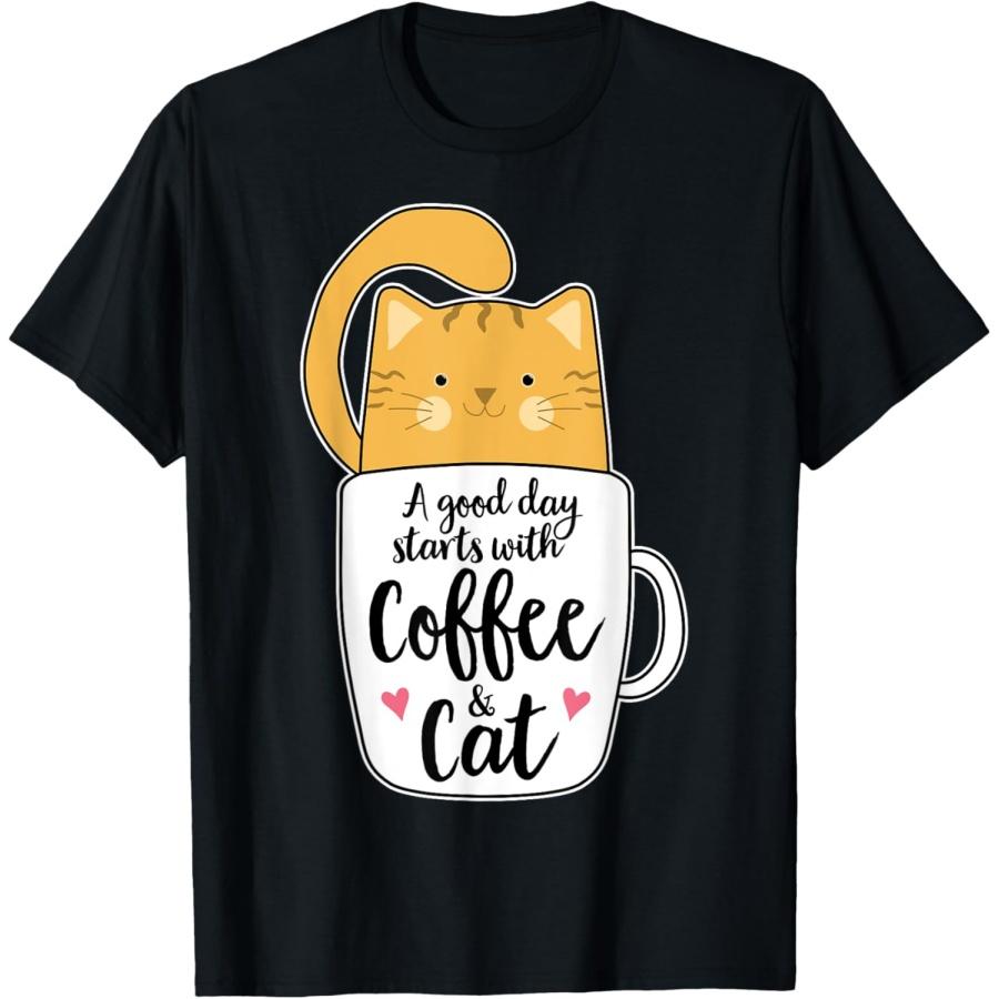 

Funny Orange Cat Coffee Quote For Cat Mom & Women T-Shirt XXXXXL чёрный