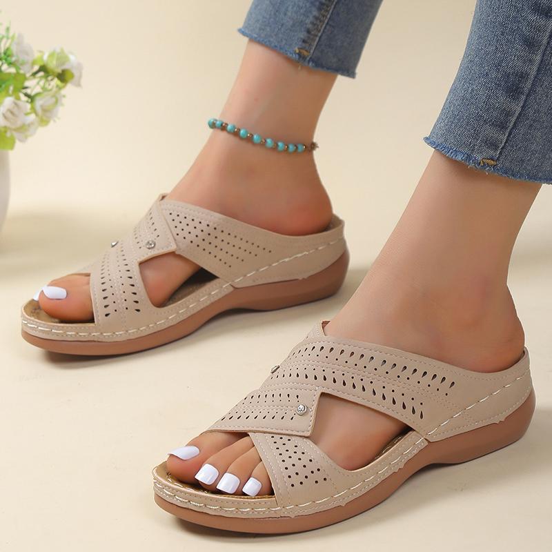 Fashion Sandals Shoes Women Summer Beach Shoes For Women Slip On Shoes Woman Wedge Women's Sandals Soft Footwear Female Slippers Women
