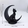 Art Crafts Cat Sculpture 3D Printed Desktop Decoration Dark Style Moon Cat Decoration  Party