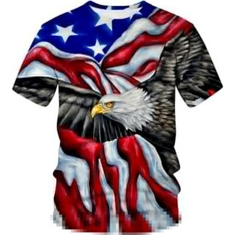

Trendy America Eagle США. Футболка с рисунком флага для мужчин, футболки для женщин, классная уличная одежда, летние повседневные топы с коротким рукавом 5XL