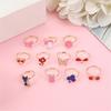 36 Pieces Kids Adjustable Rings Set Comfortable and Safe Finger Jewelry for Dress Up Imagination Boosting Accessories