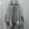 European & American Autumn/Winter Knit Fur Collar Cape with 3 Fur Strips