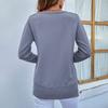 Women's Casual Fashion 2022 Long Sleeved Knitting Solid Color Sweater Top