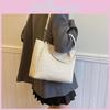 Chic Street Style Woven Tote Bag For Women Stylish Large Capacity Shoulder Bag